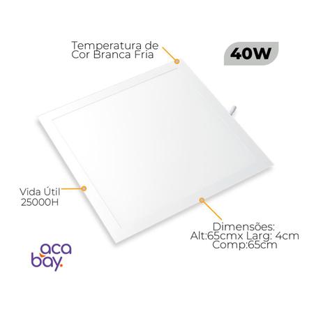 Imagem de Luminária Painel Plafon Led 40w 62x62 Quadrado Branca Fria