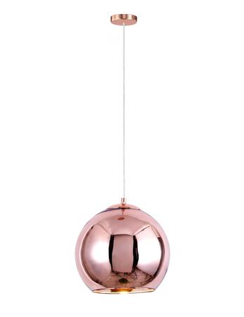 Imagem de Luminária Pendente 15cm Globo Vidro Bola Dixon Led Teto Espelhada Rose Gold Gimpo MH601-15RG