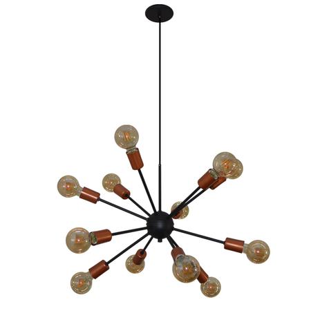 Imagem de Luminária Pendente Modelo Sputinik com 12 Braços - Ideal para Sala, Quarto, Mesa de Jantar