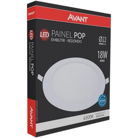 Imagem de Luminária plafon led de teto Avant Pop embutir redondo 18W cor branco 100V/240V