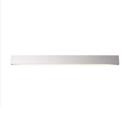 Imagem de Luminária Plafon Retangular 1 Lâmp. 65cm Alumínio Branco Arky