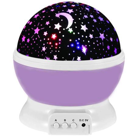 Imagem de Luminária Projetor De Estrelas Galaxy Abajur Novidade Criança infantil Roxo