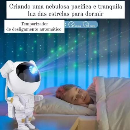 Luminária Projetor Galáxia Astronauta 360 Controle - Wcan Imagem de Luminária Projetor Galáxia Astronauta 360 Controle