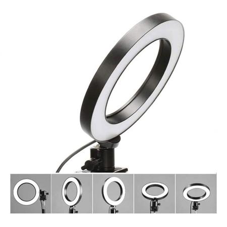 Imagem de Luminária Ring Light 10 com Ball Head + Tripé + Adaptador para Celular