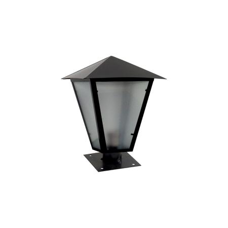 Luminária Romana Parafusar no Muro Alumínio Preto 31cm - Ouro Minas Imagem de Luminária Romana Parafusar no Muro Alumínio Preto 31cm