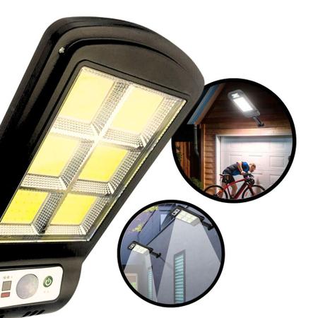 Imagem de Luminária Solar 100W LED Controle sensor Movimento Regulável - BMAX