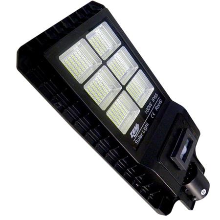 Imagem de Luminaria Solar LED Placa Fotovoltaica 150W Refletor Poste Luz Sensor Resiste Agua