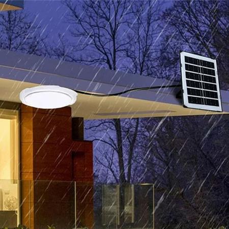 Imagem de Luminaria Solar Sobrepor 100w Spot 3 Cores Controle Luz Led Ajustavel Sala Garagem Placa Fotovoltaica Varanda Casa