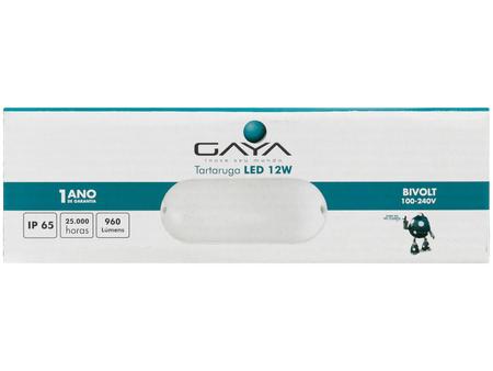 Imagem de Luminária Tartaruga LED 12W Branca Gaya 9772