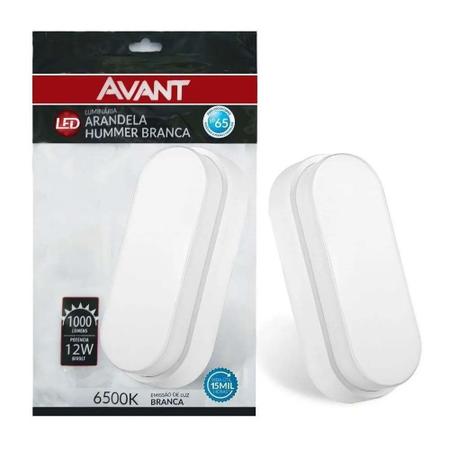 Luminária Tartaruga Led Sobrepor Branca 12w 6500k Ip65 Avant Imagem de Luminária Tartaruga Led Sobrepor Branca 12w 6500k Ip65 Avant