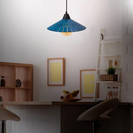 Imagem de Luminária Teto Lustre pendente balcão cozinha sala mdf cabo