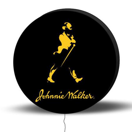 Imagem de Luminoso de Parede Johnnie Walker 30cm Acrilico LED, Luminoso de Bar e Churrasqueira, Placa Decorativa de Parede