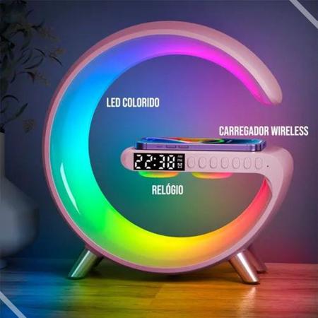 Luminria G Led RGB Carregador Induo relogio despertador - Kapbom - Relógio  de Pulso - Magazine Luiza