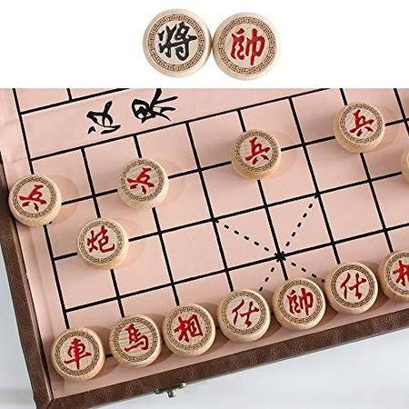 Dobrável xadrez chinês Board Game Set para adultos, 2 jogadores