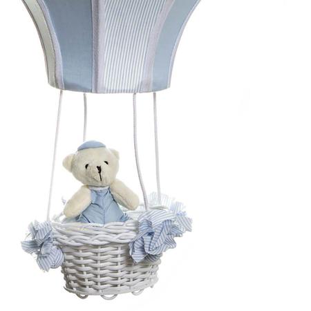 Imagem de Lustre Balão Cintura Urso Azul Quarto Bebê Infantil Menino