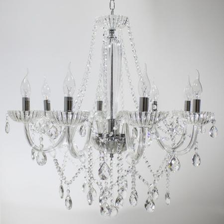 Imagem de Lustre Cristal K9 Anjou Bella Transparente 8 Braços JF018C St756