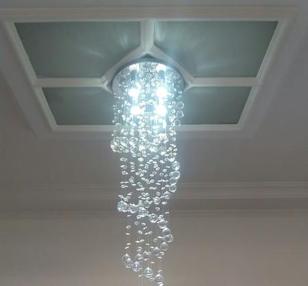 Imagem de Lustre de Cristal Espiral Com 1,10 De Altura, Para Sala De Estar, Com 39 Esferas de Cristais Legítimos K9 30mm