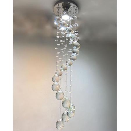 Imagem de Lustre de cristal legítimo Maravilhoso Espiral com Base Inox