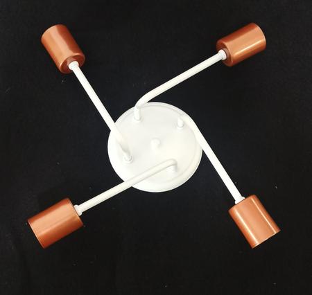 Imagem de Lustre De Teto Industrial Retrô para 4 Lâmpadas - Plafon Retrô Aranha Sputnik 