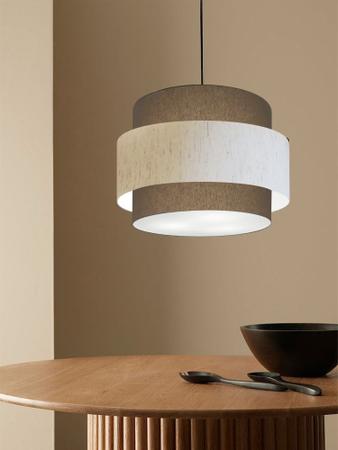 Imagem de Lustre Para Sala de Jantar Vivare Md-4396 Cúpula em Tecido 60cm