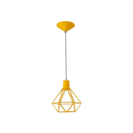 Imagem de Lustre Pendente Aramado Diamante Peq Amarelo - 3006 PEQ AM