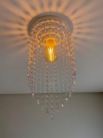 Imagem de Lustre Pendente de Cristal Acrílico Campo XXI + Lâmpada LED Ilumine e decore a sua casa