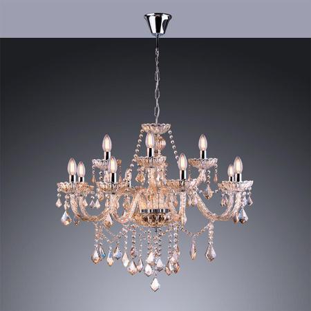 Imagem de Lustre Pendente de Cristal Candelabro Maria Tereza Nice 12 lâmpadas E14 Bivolt