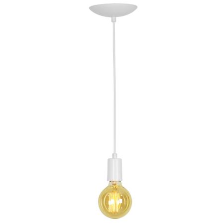 Imagem de Lustre Pendente Tubo Cilindro Alumínio Branco Fio 1.20m