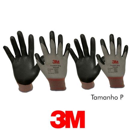 Imagem de Luva Comfort Grip Gloves 3M 2 Par Borracha De Nitrilo Tam P