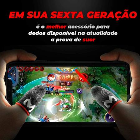 Luva De Dedo Gamer Pra Jogar Free Fire Pugb Competitivo Memo