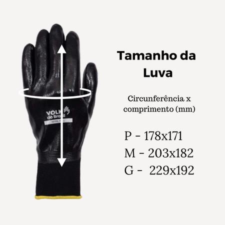 Luva de Segurança Emborrachada Resistente Nitril Full Volk Imagem de Luva de Segurança Emborrachada Resistente Nitril Full Volk