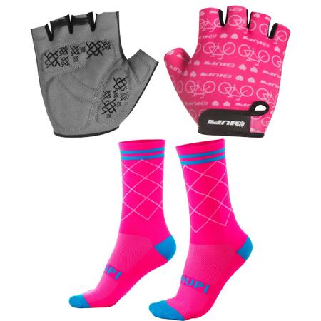 Luva Gel Meia Ciclismo Kit Combinadinho Hupi Bike Imagem de Luva Gel Meia Ciclismo Kit Combinadinho Hupi Bike