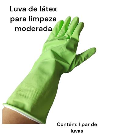 Luva latex multiuso p para limpeza moderada 1 par - VABENE Imagem de Luva latex multiuso p para limpeza moderada 1 par