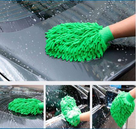 Imagem de Luva Limpeza Automotiva Microfibra Lavagem Carro Sem Riscos