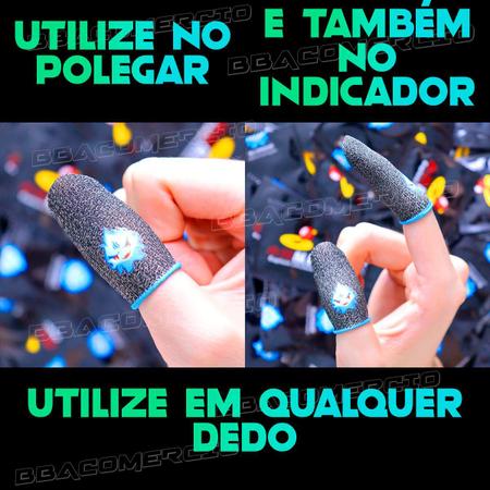 Luva Luvinha de Dedo Gamer para Jogar no Celular Free Fire FF PUBG Fortnite  Mobile Wild Rift Apex Legends COD Warzone FPS Profissional