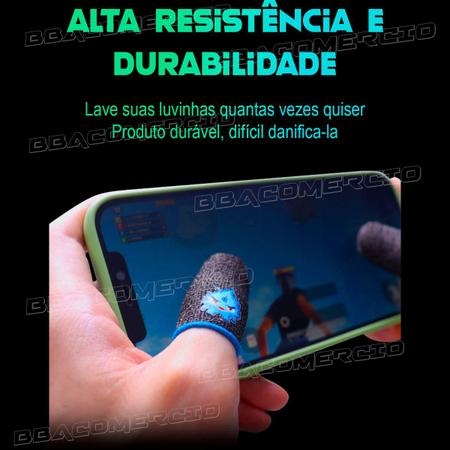 Luva Luvinha de Dedo Gamer para Jogar no Celular Free Fire FF PUBG Fortnite  Mobile Wild Rift Apex Legends COD Warzone FPS Profissional