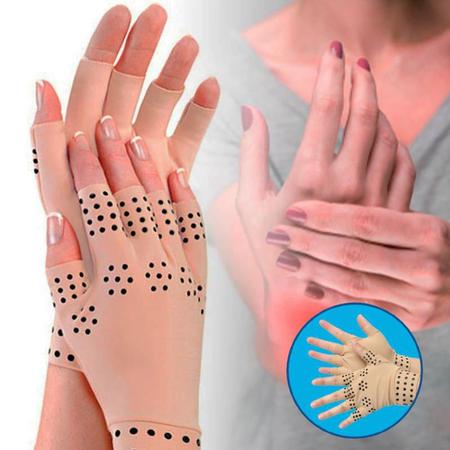 Luva Magnética para Artrite e Artrose Reumatismo Dor na Mão - M&C