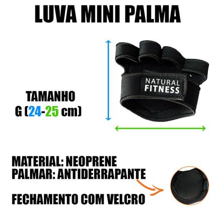 Imagem de Luva Mini Palma para Academia Musculação Ginástica Fitness