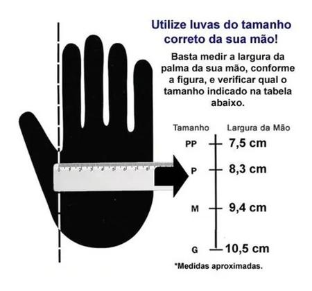 Imagem de Luva Nitrílica Descartável Preta Sem Pó Estética, Tattoo, Manipulação Alimentos - CX 100 Unidades