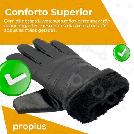 Imagem de Luva Térmica Frio Intenso Proteção Vento Mãos Inverno Protetora Adulto Aquece Ergonômica Isolamento Térmico