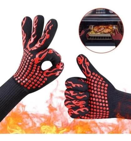 Imagem de Luva Térmica Para Churrasco Alta Temperatura Bbq Gloves 1 Um