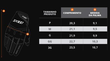 Imagem de Luva X11 Havoc Preto Motociclista Proteção Couro Touch Moto