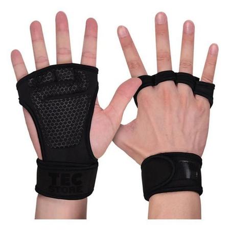 Imagem de Luvas de Academia Fitness para Treino Musculação Proteção Mãos Punhos Dedos Masculina e Feminina Confortável Neoprene Ajustável MB Fit