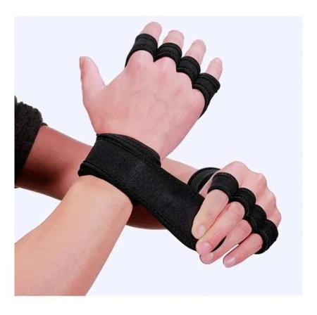 Imagem de Luvas de Academia Fitness para Treino Musculação Proteção Mãos Punhos Dedos Masculina e Feminina Confortável Neoprene Ajustável MB Fit