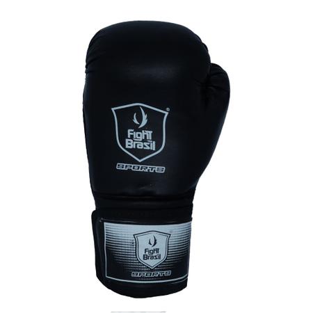 Imagem de Luvas Kick Boxe Muay Thai Injetada Fight Brasil Sports - Preta - Par
