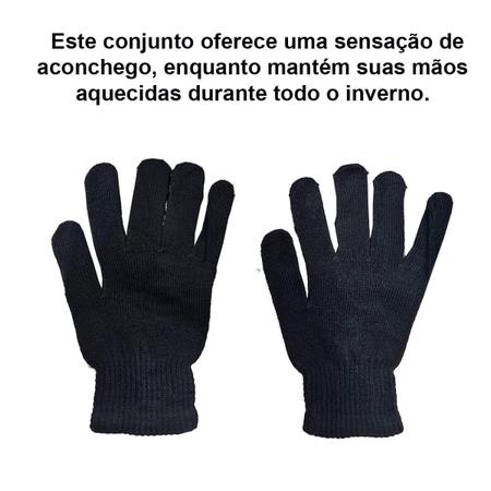 Imagem de Luvas Pretas Para Inverno 22Cm Par 0771