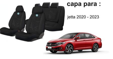 Imagem de Luxo e Conforto: Capas de Tecido para Bancos Jetta 2020-2023 + Volante + Chaveiro VW