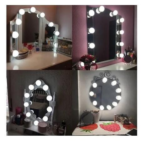 Imagem de Luz De Espelho 10 Lâmpadas Maquiagem Camarim Led Beauty