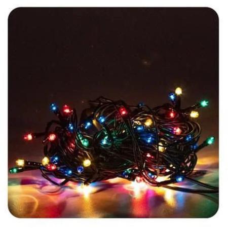 Imagem de Luz de Natal Led 50 LEDs Coloridos 8 Funções Fio Verde 5m