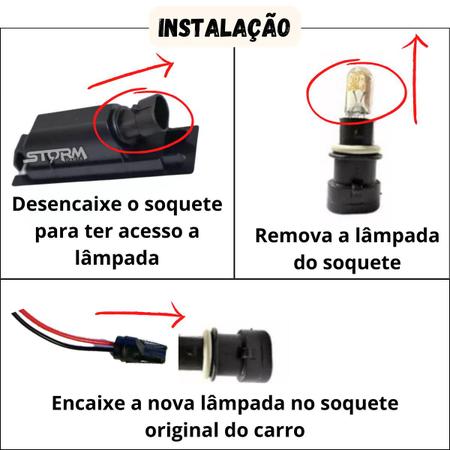 Imagem de Luz De Placa Ford Ka Hatch e Sedan lanterna ano 2015 a 2020 Kit Par Lâmpada Led Cor Branca Se Plus Flex 1.0 1.5 Sel manual Freestyle Trail Titanium